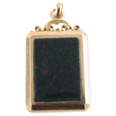 Vintage 14 Karat Yellow Gold and Bloodstone Locket