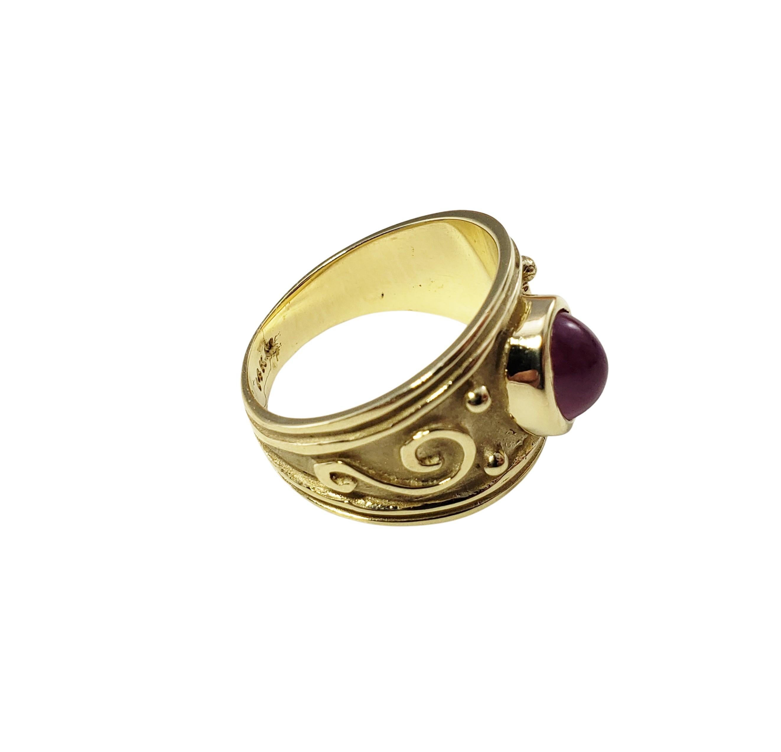 14 Karat Gelbgold Ring mit Rubin im Cabochon-Schliff 1