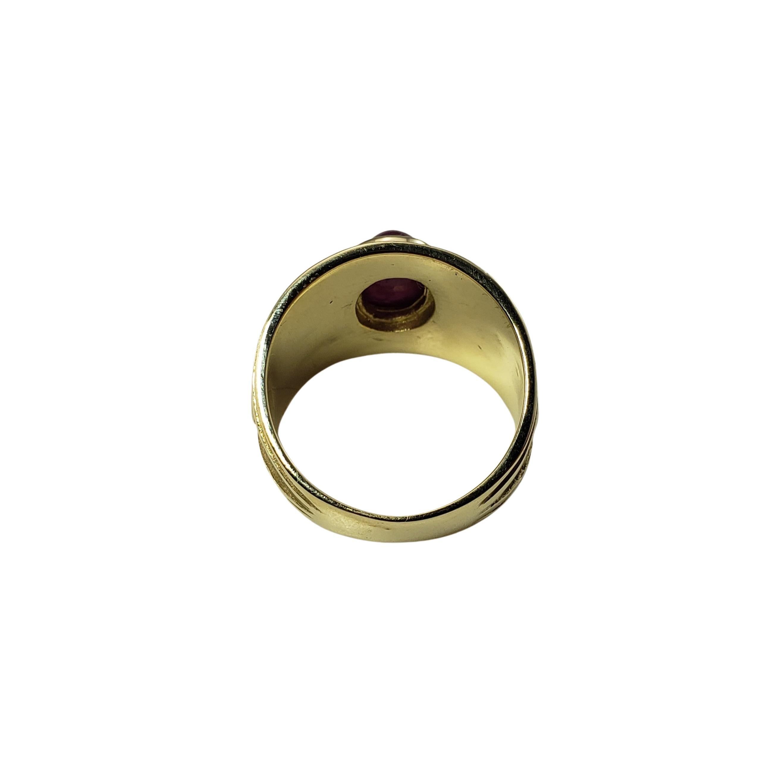 14 Karat Gelbgold Ring mit Rubin im Cabochon-Schliff 2