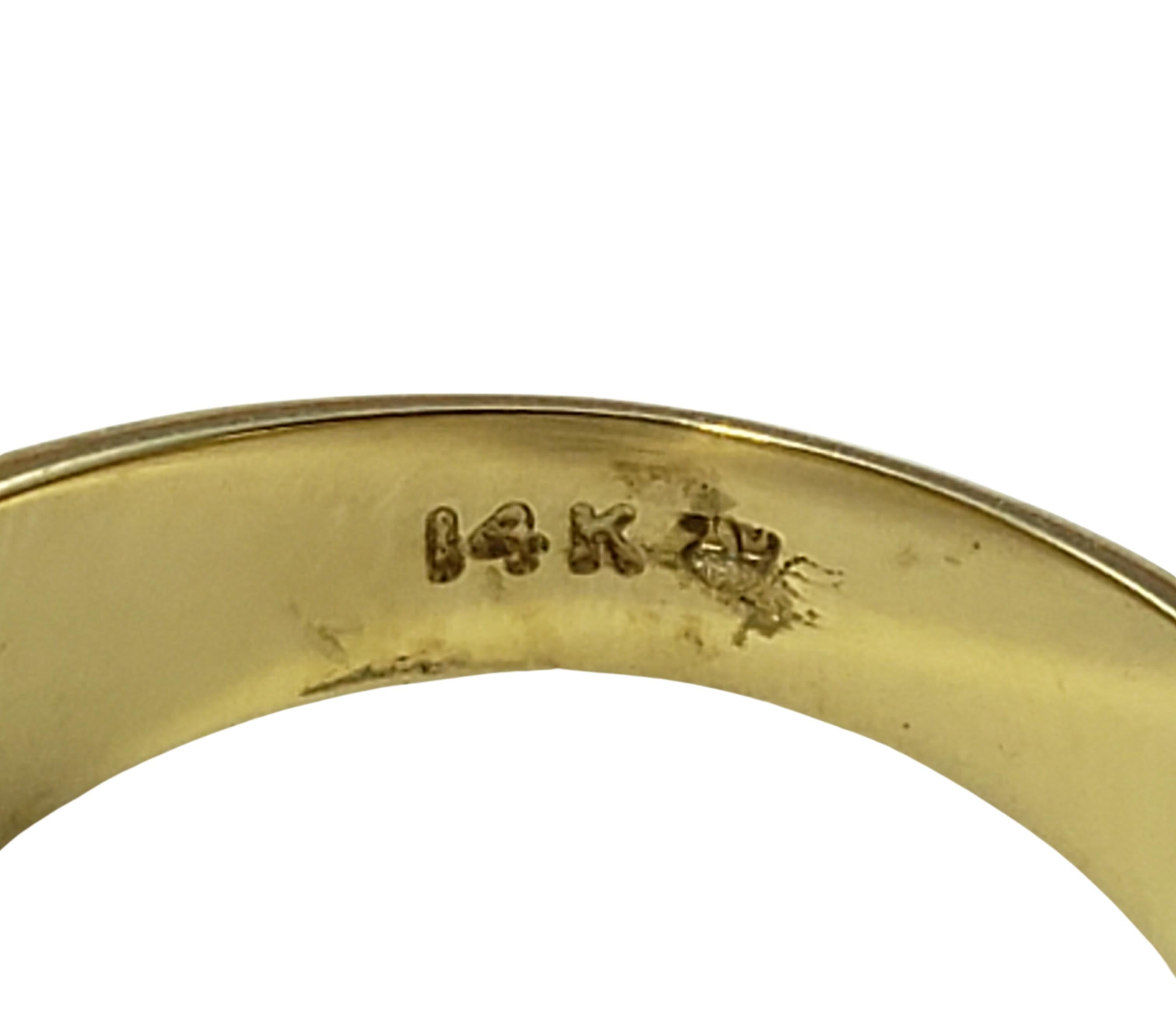 14 Karat Gelbgold Ring mit Rubin im Cabochon-Schliff 3