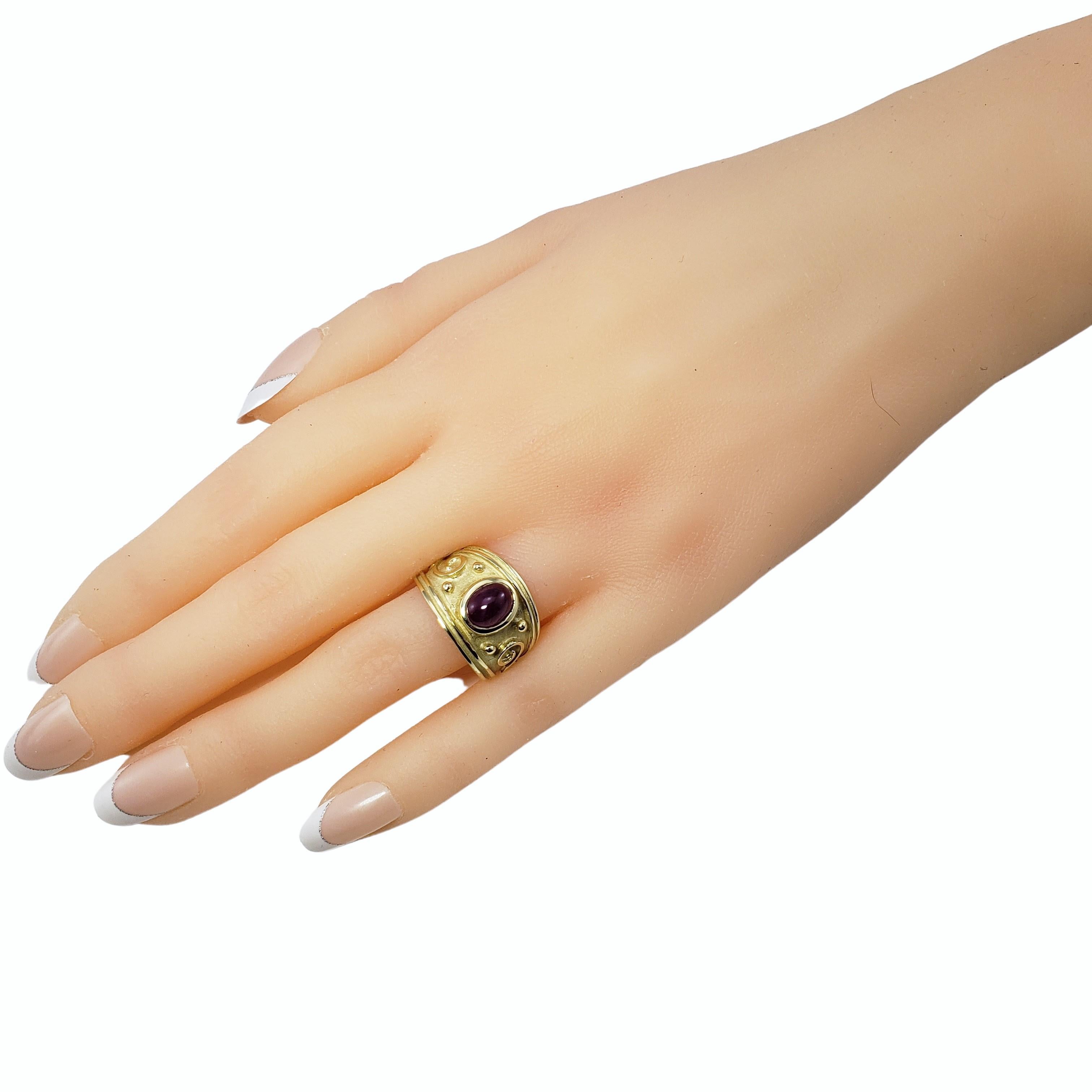 14 Karat Gelbgold Ring mit Rubin im Cabochon-Schliff 4