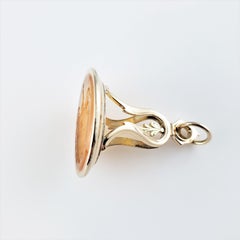 14 Karat Yellow Gold and Carnelian Watch Fob/Seal Pendant