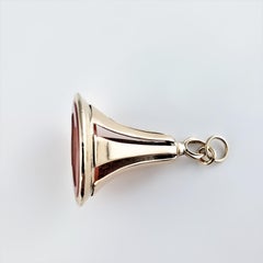 14 Karat Yellow Gold and Carnelian Watch Fob/Seal Pendant