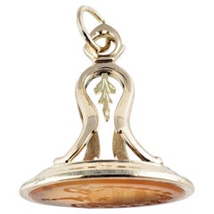 14 Karat Yellow Gold and Carnelian Watch Fob/Seal Pendant