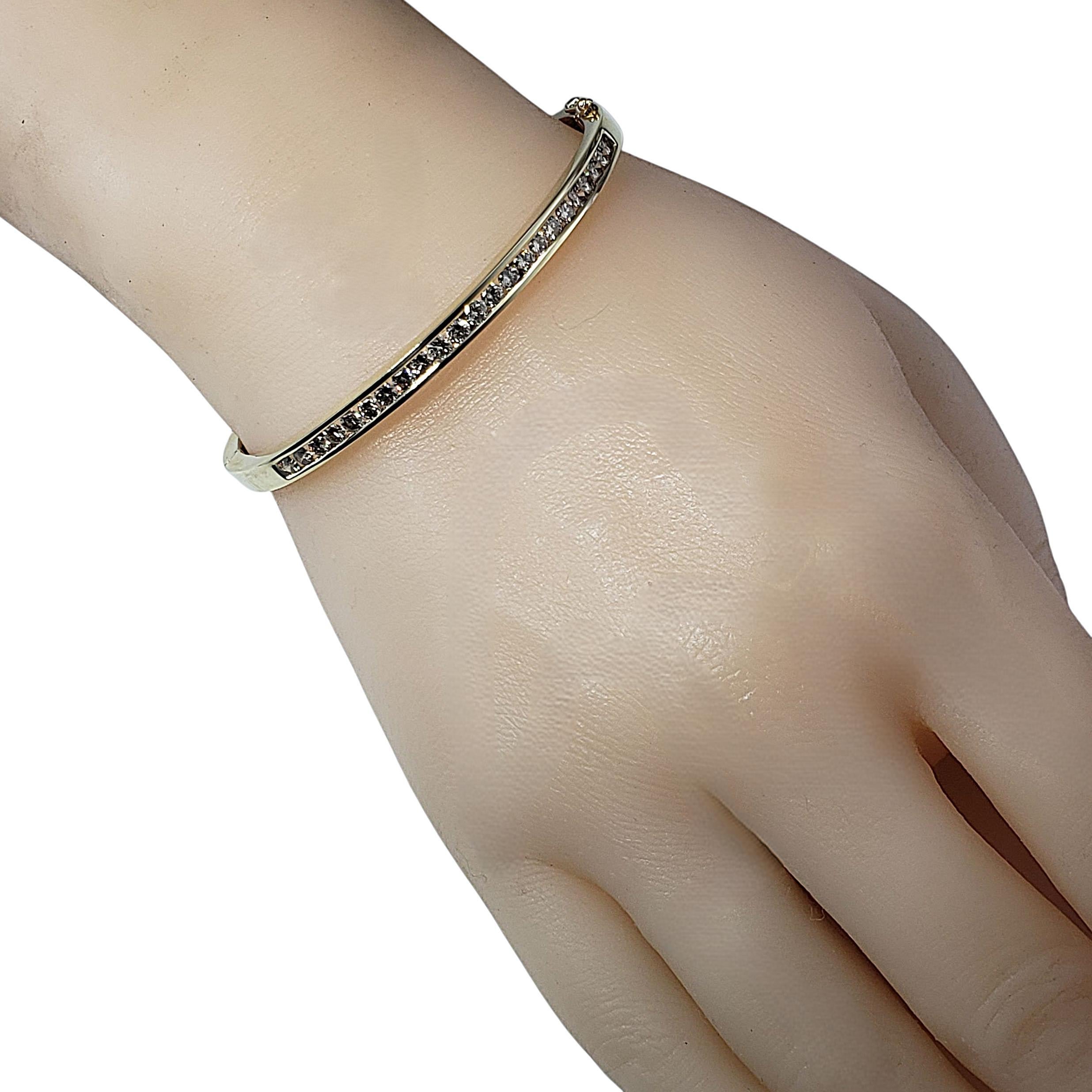 14 Karat Yellow Gold and Champagne Diamond Bangle Bracelet #22281 For Sale 1