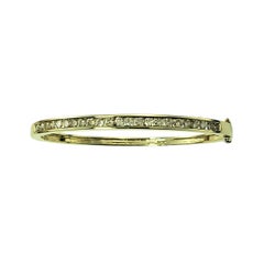 14 Karat Yellow Gold and Champagne Diamond Bangle Bracelet #22281