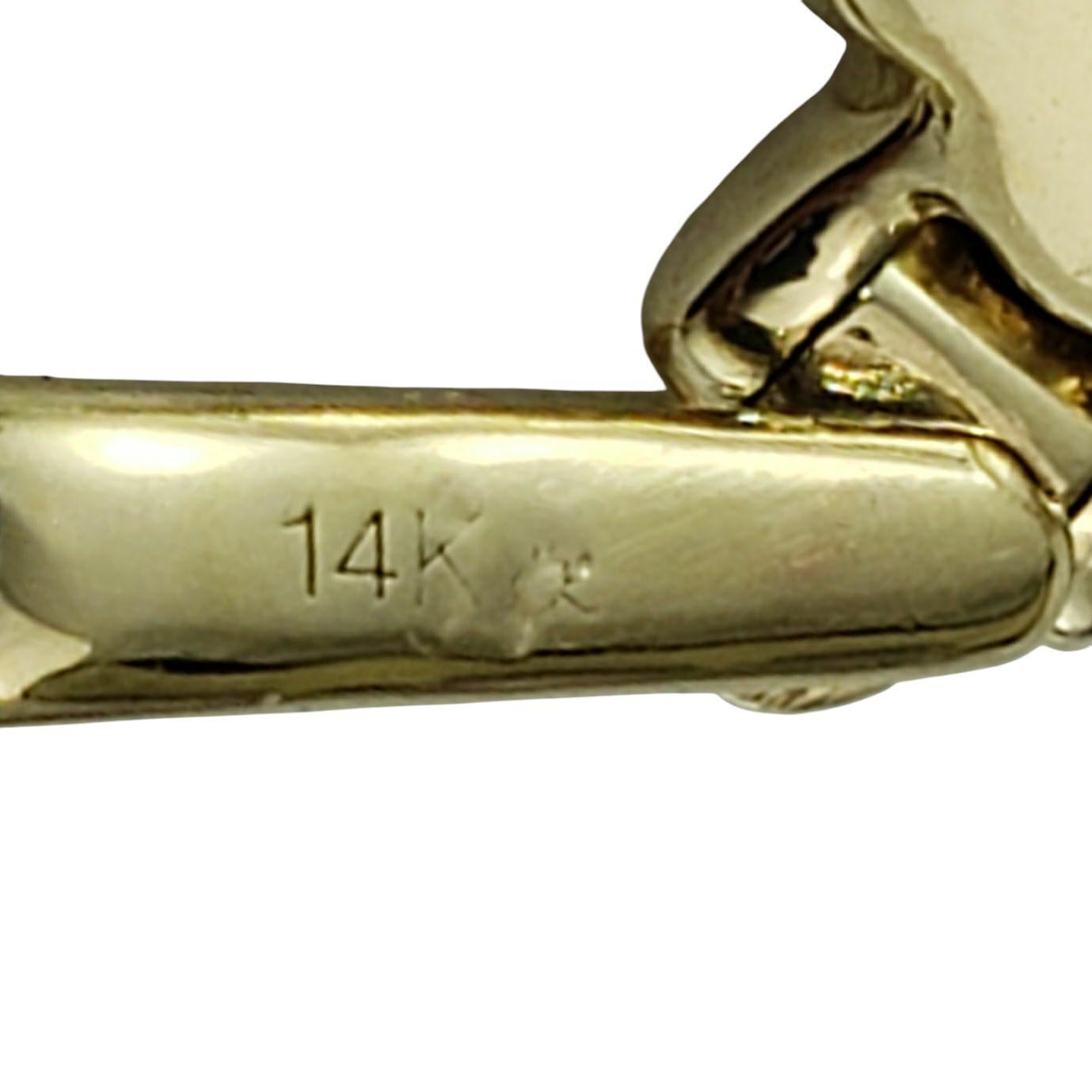 14 Karat Yellow Gold and Diamond Ankh Cross Pendant #21254 In Good Condition For Sale In Washington Depot, CT