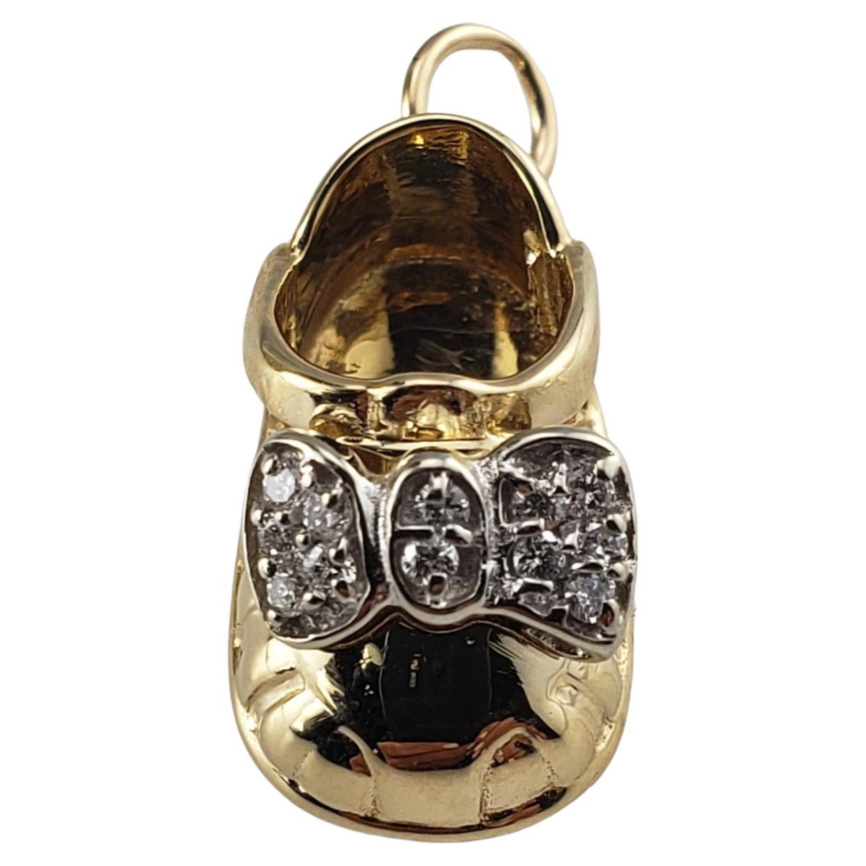 18 Karat Enamel and Diamond Aaron Basha Baby Shoe Charm For Sale at 1stDibs