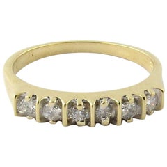 Vintage 14 Karat Yellow Gold and Diamond Band