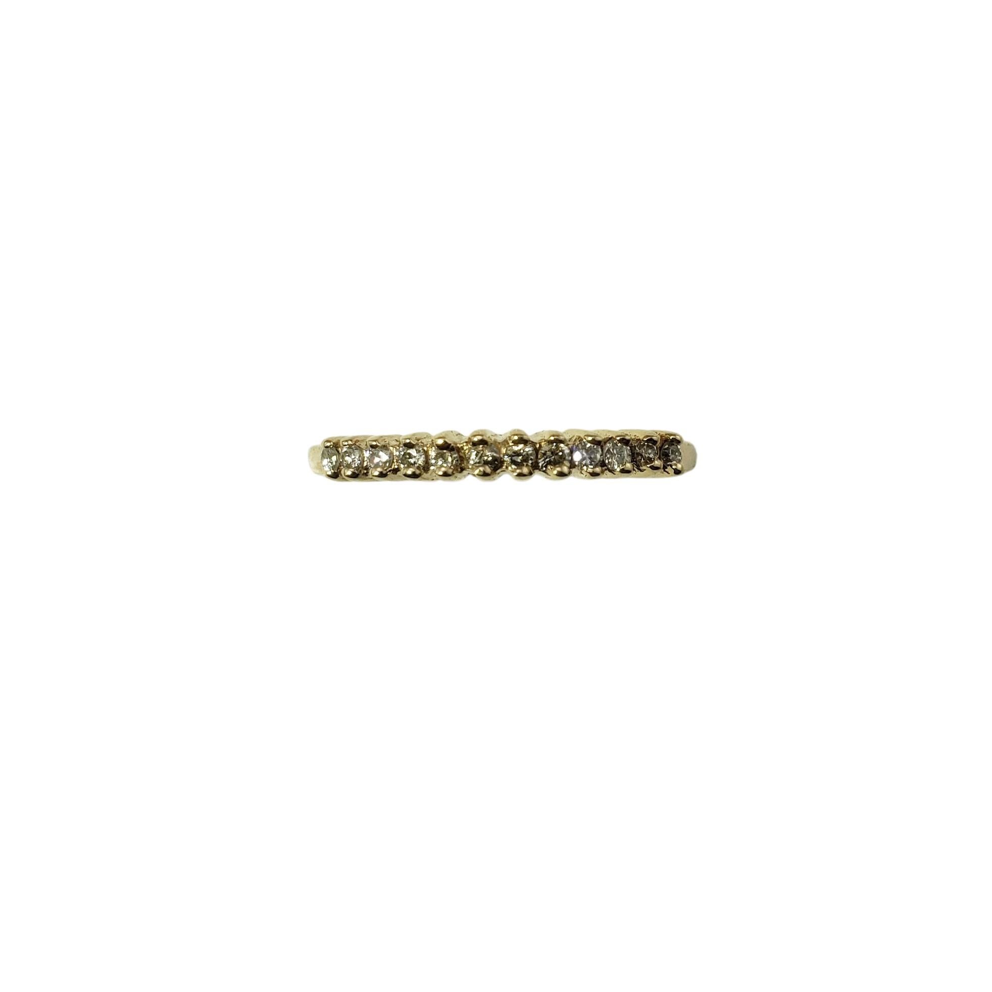 14 Karat Yellow Gold and Diamond Band Ring For Sale 1