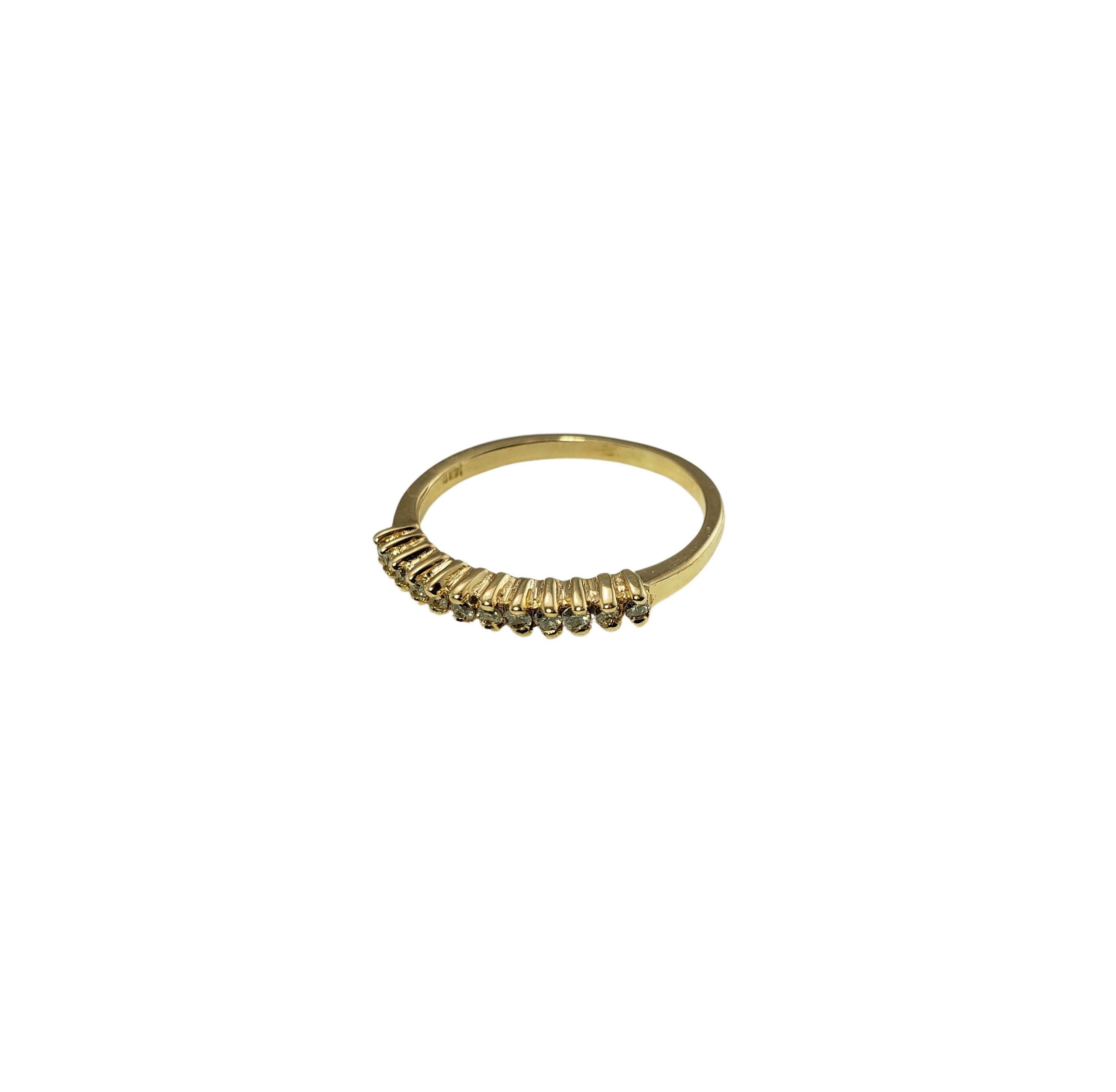 14 Karat Yellow Gold and Diamond Band Ring For Sale 2