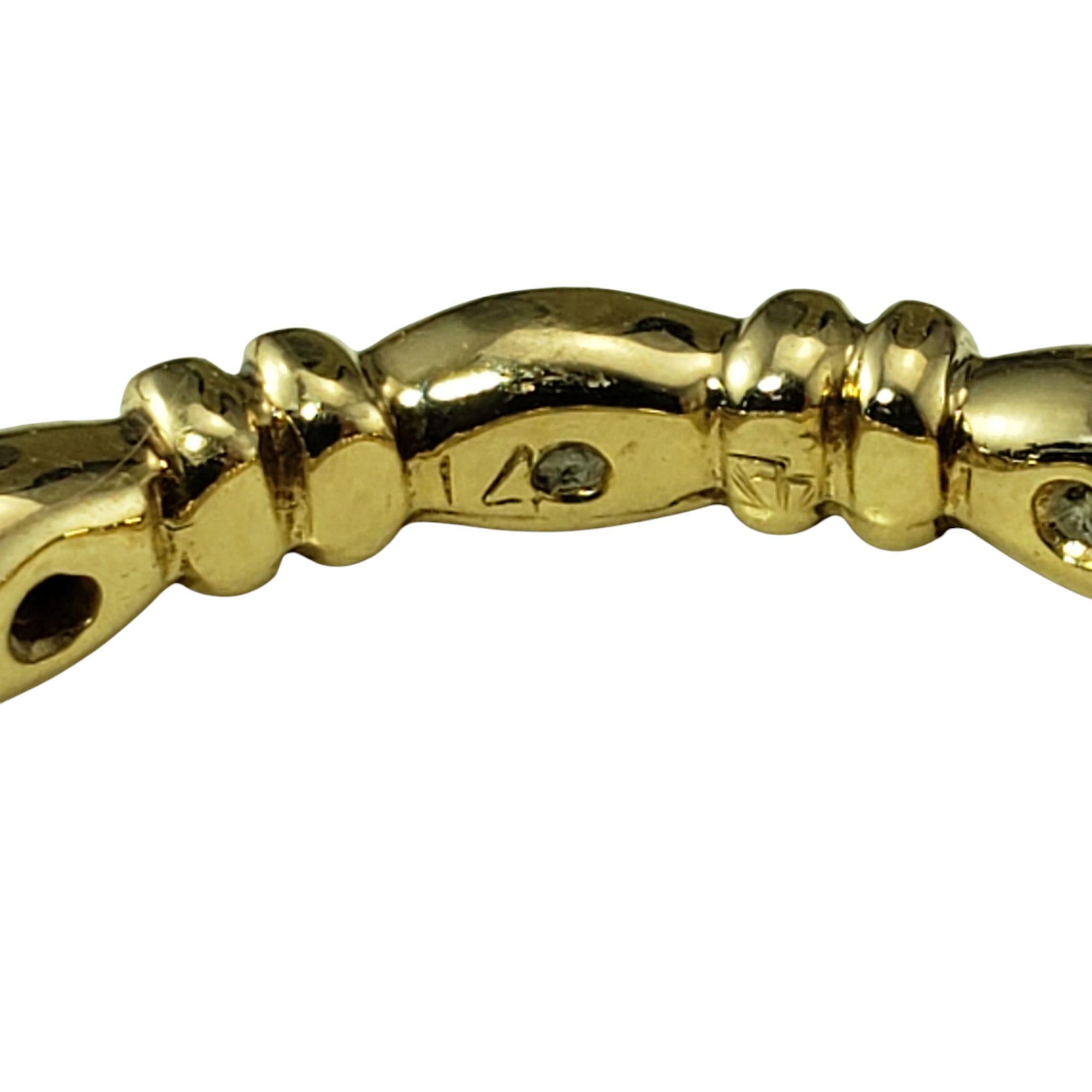 Women's 14 Karat Yellow Gold and Diamond Band Ring Size 5.75 #21339 For Sale