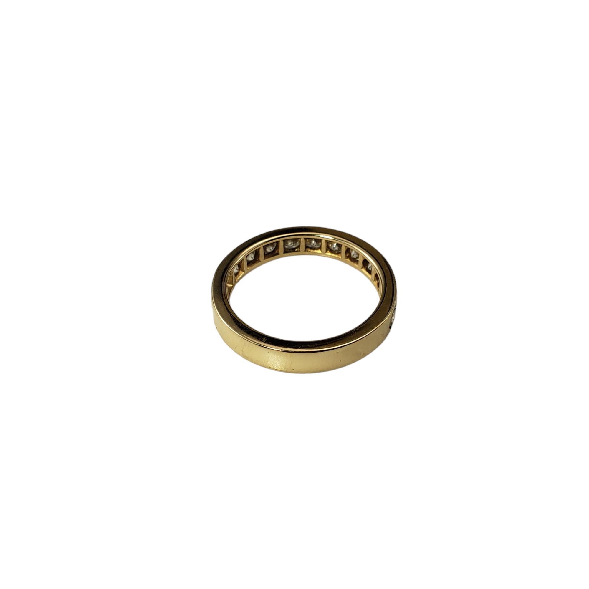 Bague à anneau en or jaune 14 carats et diamants taille 6 n°17421 en vente 1
