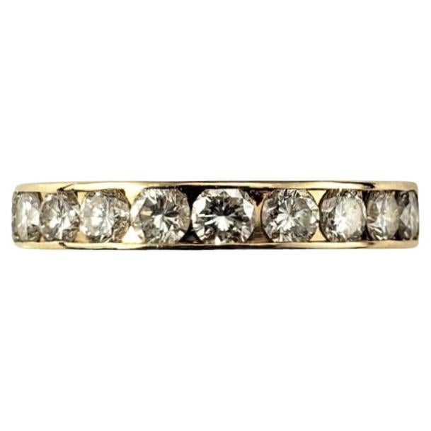 14 Karat Yellow Gold and Diamond Band Ring Size 6 #17421