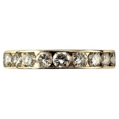 14 Karat Yellow Gold and Diamond Band Ring Size 6 #17421