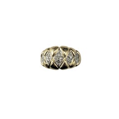 Anillo de oro amarillo de 14 quilates y diamantes talla 6 #20706