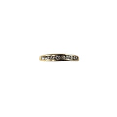 14 Karat Yellow Gold and Diamond Band Ring