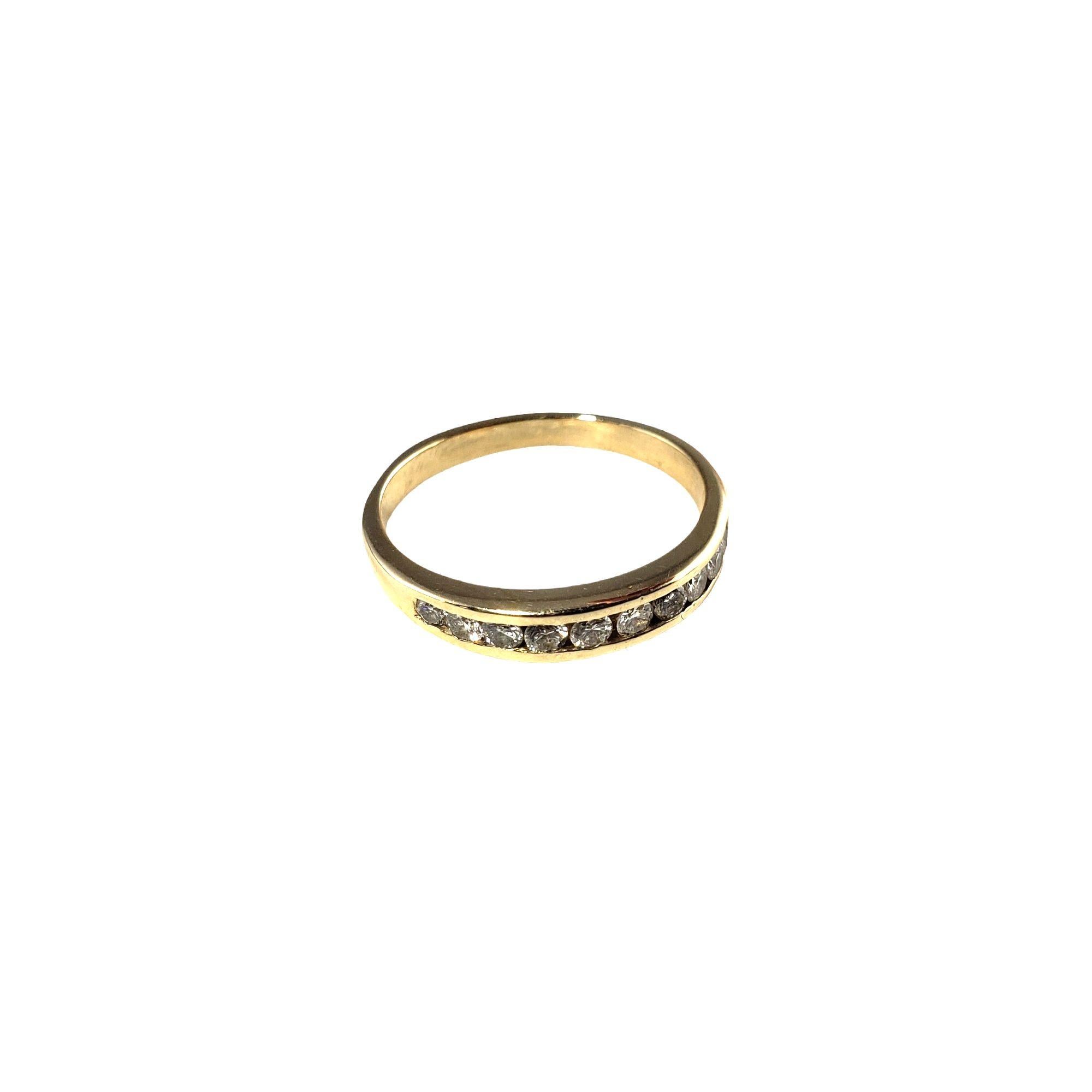 14 Karat Yellow Gold and Diamond Band Ring For Sale 3