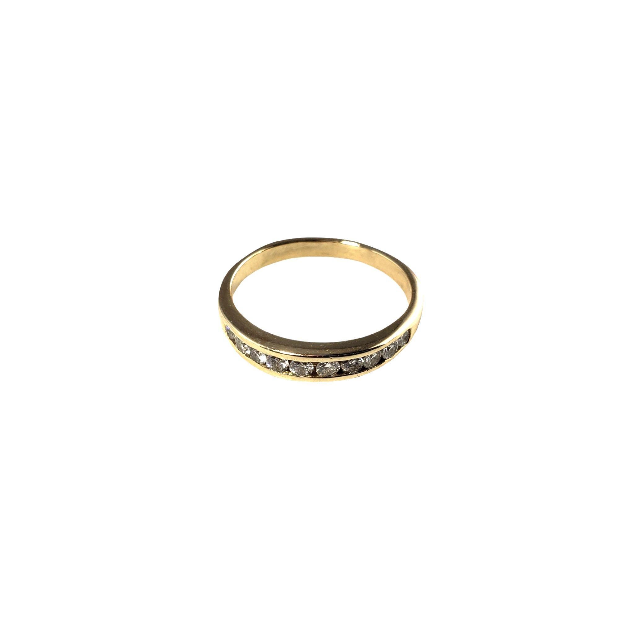 14 Karat Yellow Gold and Diamond Band Ring For Sale 4