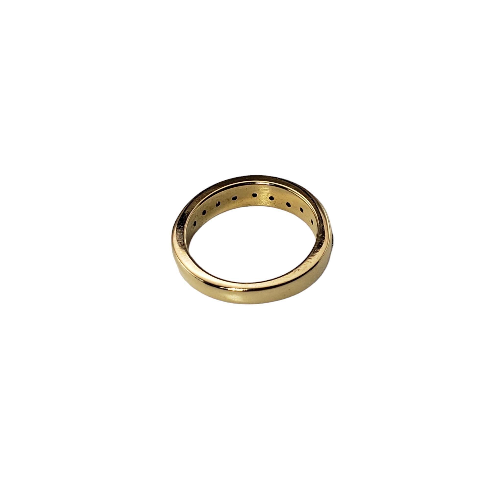 Anneau en or jaune 14 carats et diamants taille 6,5-6,75 n°15975 Pour femmes en vente