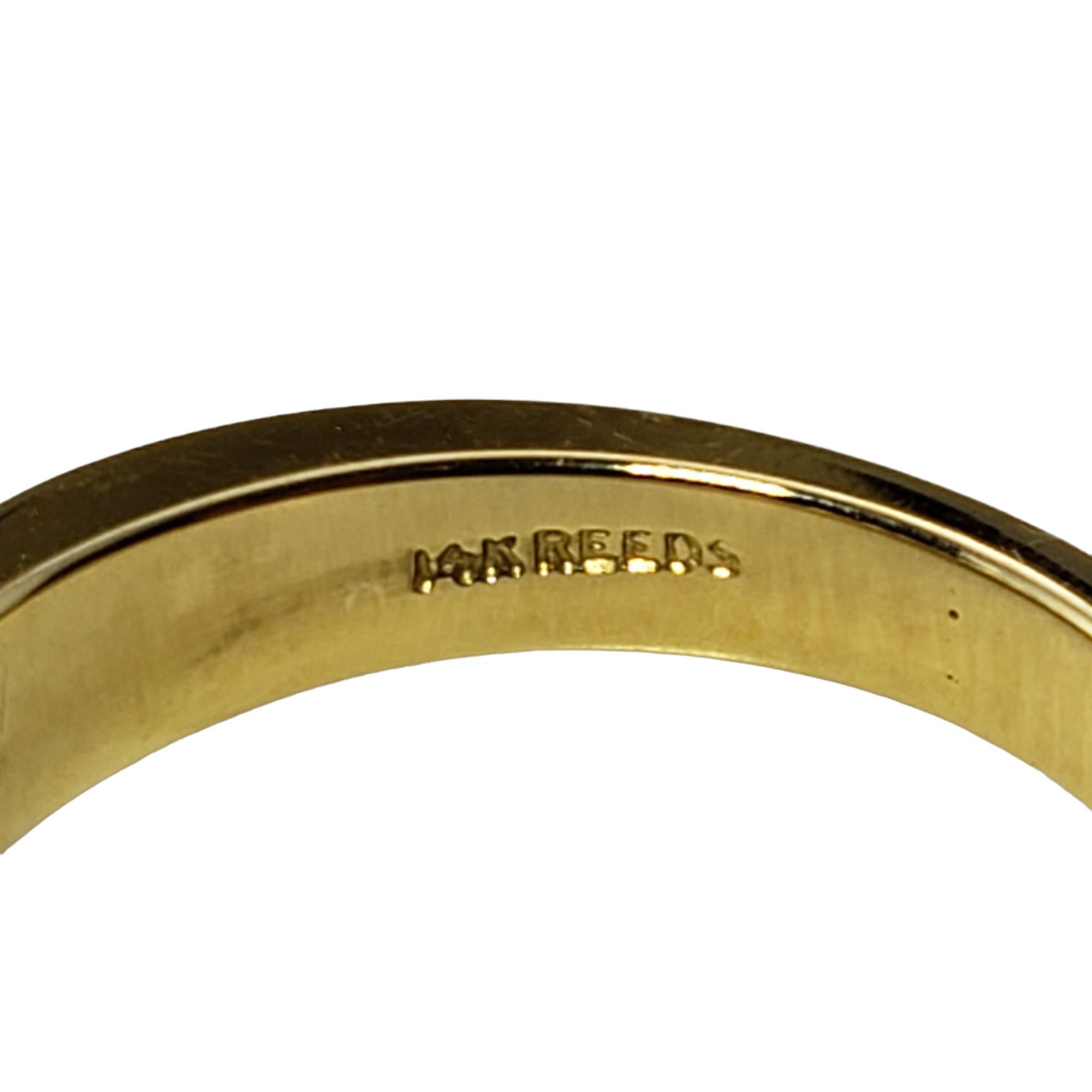 Anneau en or jaune 14 carats et diamants taille 6,5-6,75 n°15975 en vente 1