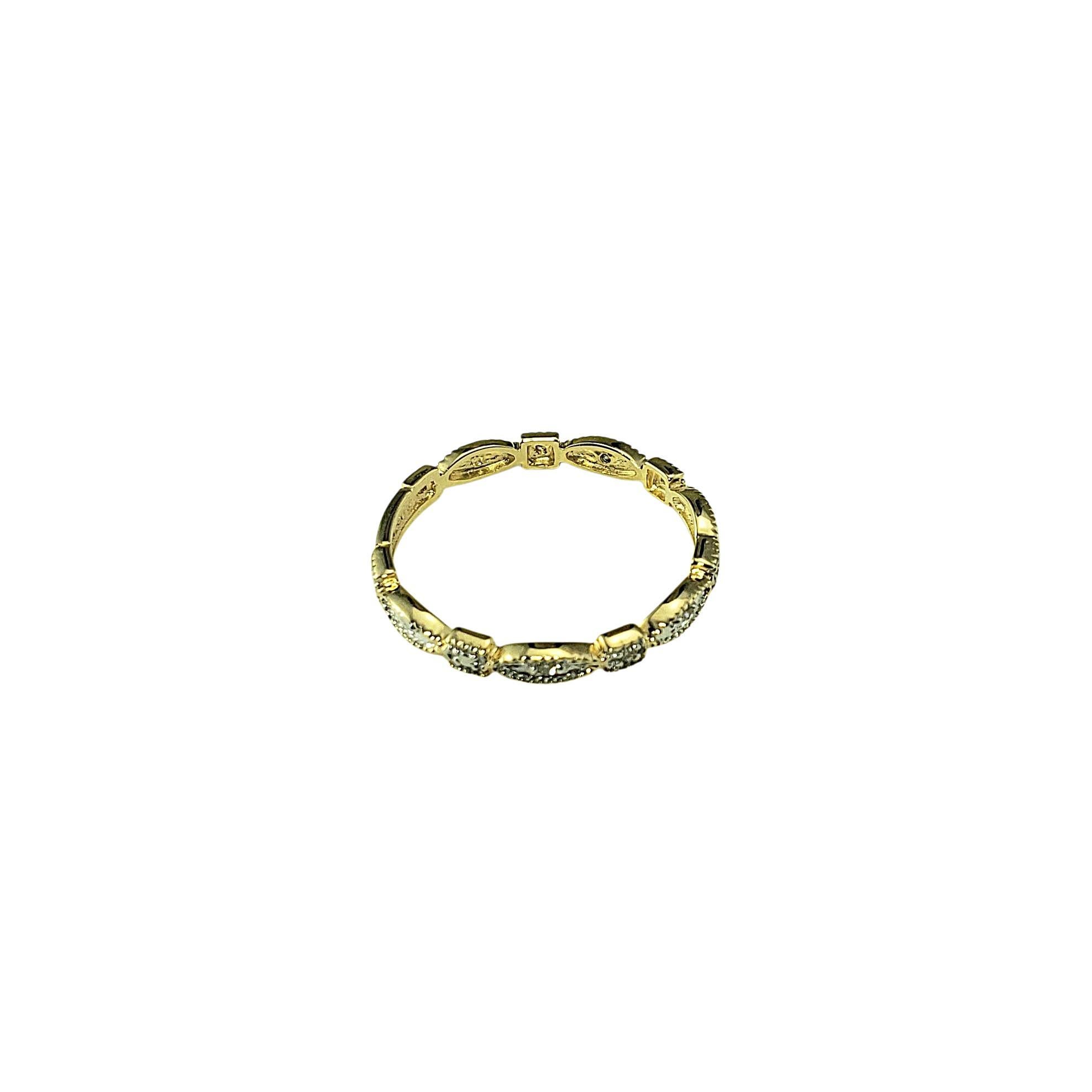 Bague en or jaune 14 carats et diamants Taille 7 #22306 Pour femmes en vente