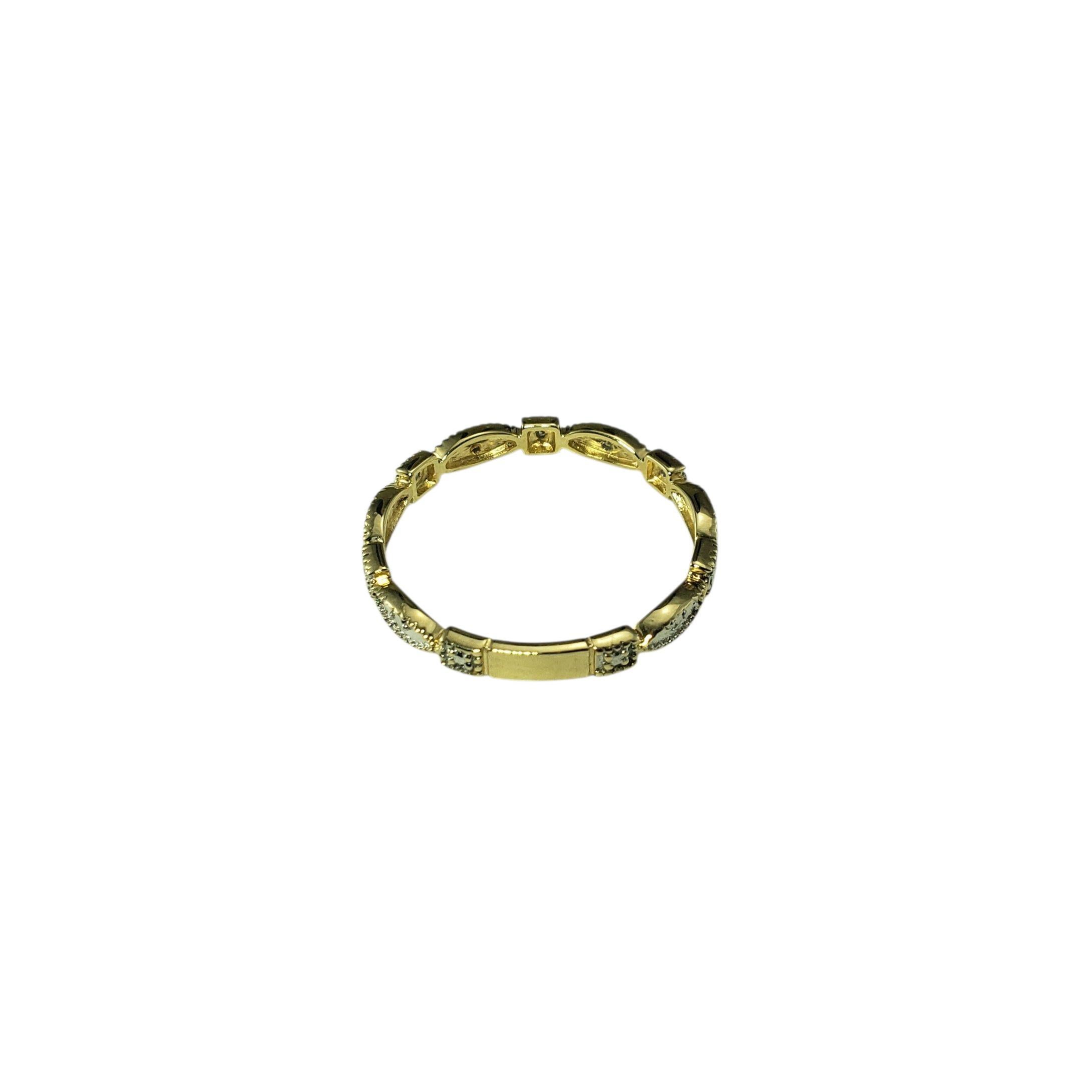 Bague en or jaune 14 carats et diamants Taille 7 #22306 en vente 1