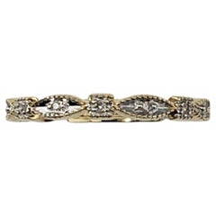 Bague en or jaune 14 carats et diamants Taille 7 #22306