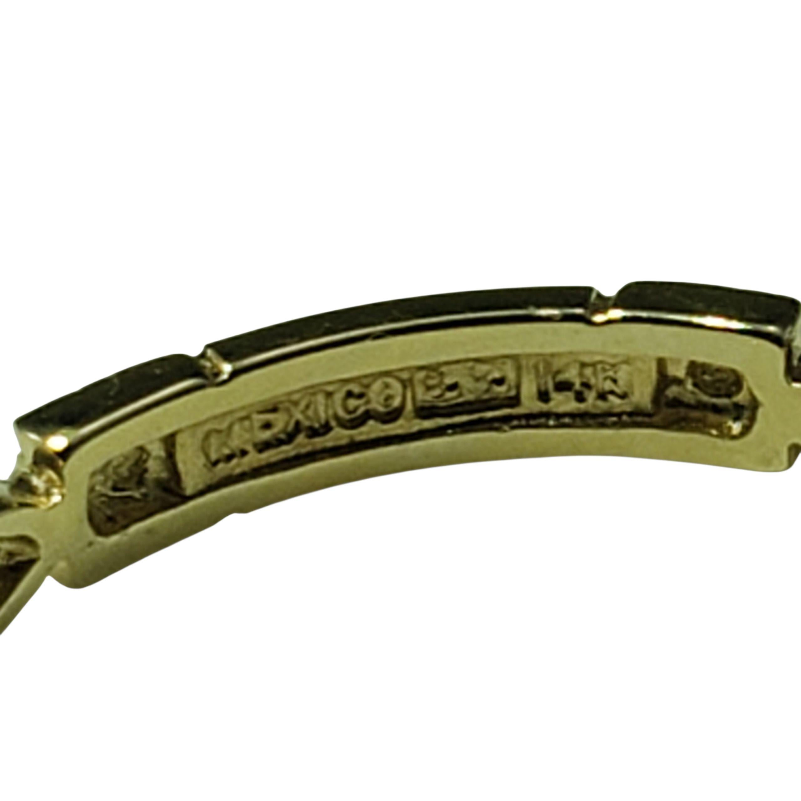 Anello a fascia in oro giallo 14 carati e diamanti misura 7 #24019 in vendita 3