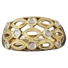 14 Karat Yellow Gold and Diamond Band Ring Size 8.25 #18110