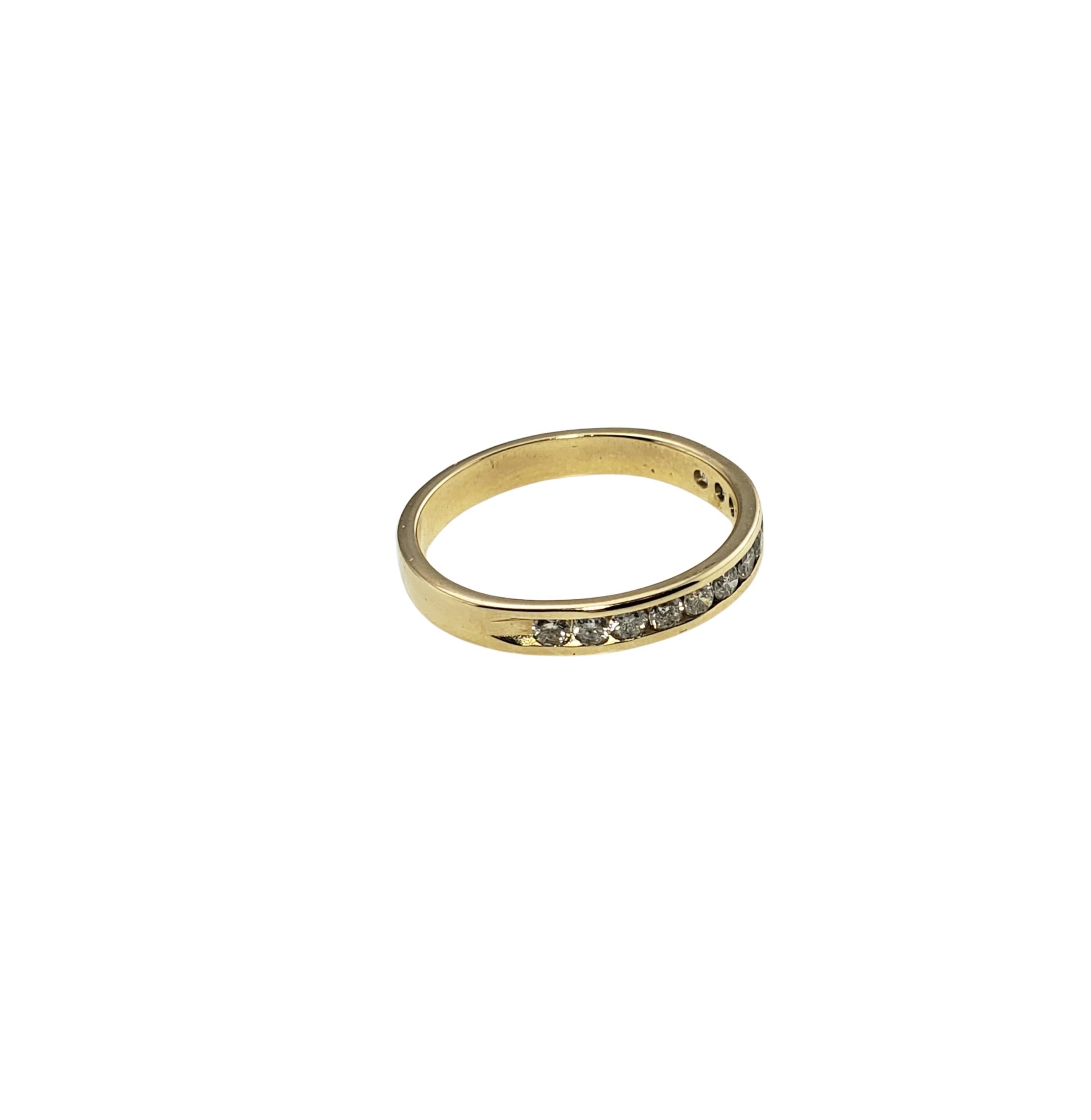 14 Karat Yellow Gold and Diamond Band Ring For Sale 2