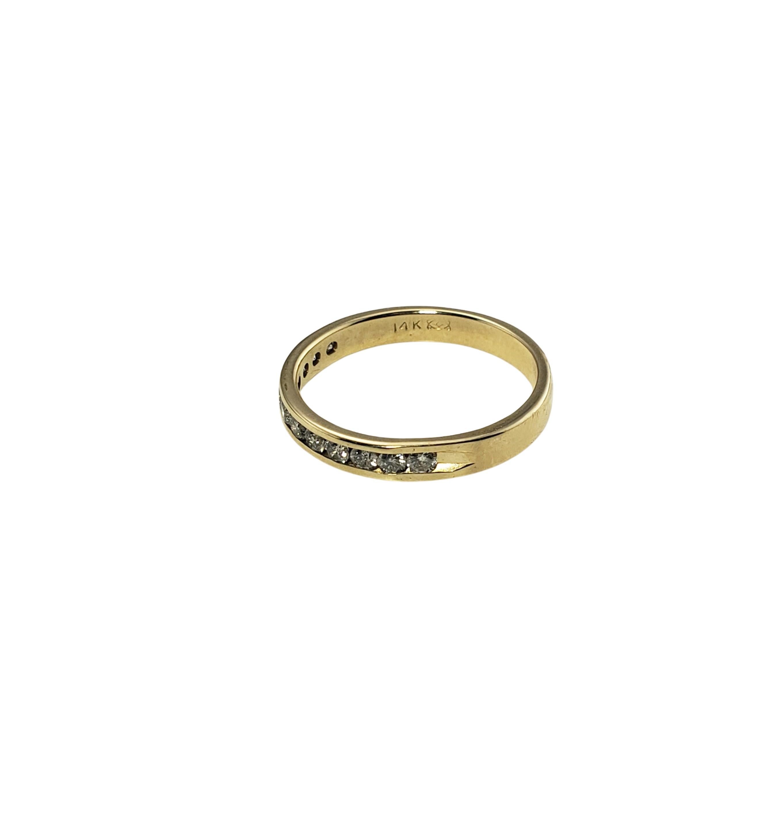 14 Karat Yellow Gold and Diamond Band Ring For Sale 3