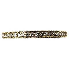 14 Karat Yellow Gold and Diamond Band Ring Size 9 #15972