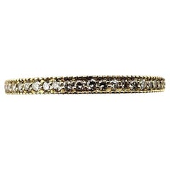 Anillo de oro amarillo de 14 quilates y diamantes talla 9 #15972