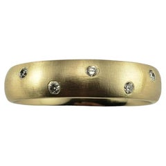 14 Karat Yellow Gold and Diamond Band Ring Size 9 #16734