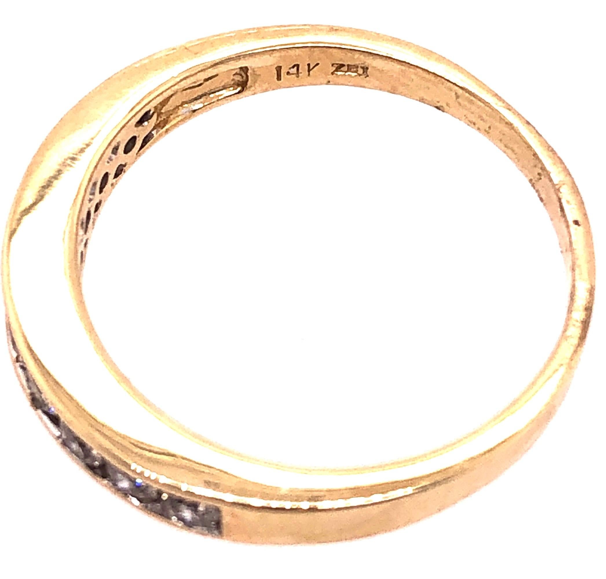 14 Karat Yellow Gold and Diamond Band Wedding Anniversary Ring 0.75TDW For Sale 1