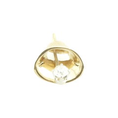 14 Karat Yellow Gold and Diamond Bell Charm