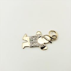 14 Karat Yellow Gold and Diamond Boy Charm