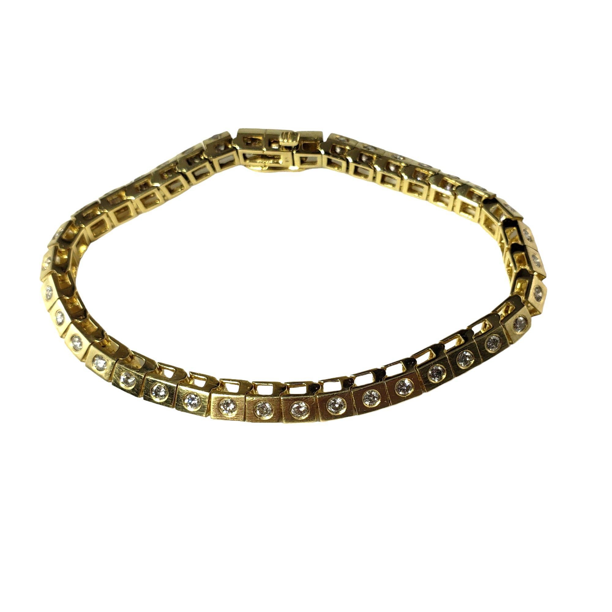 Women's 14 Karat Yellow Gold and Diamond Bracelet For Sale