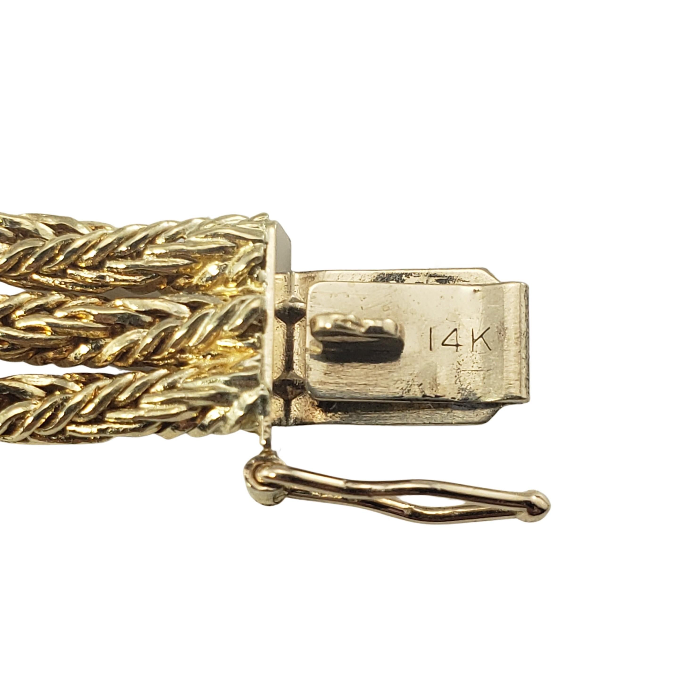 Brilliant Cut 14 Karat Yellow Gold and Diamond Bracelet