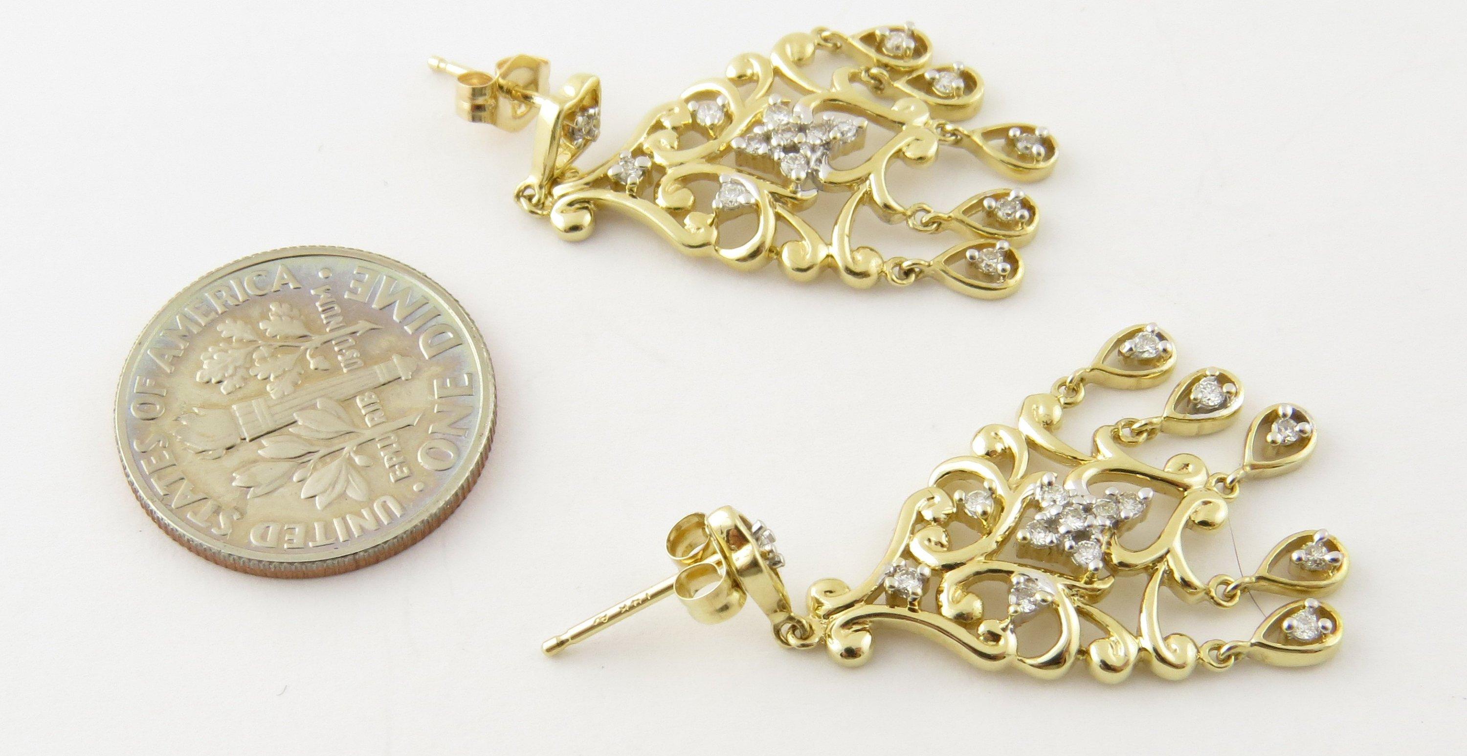chandelier diamond earrings yellow