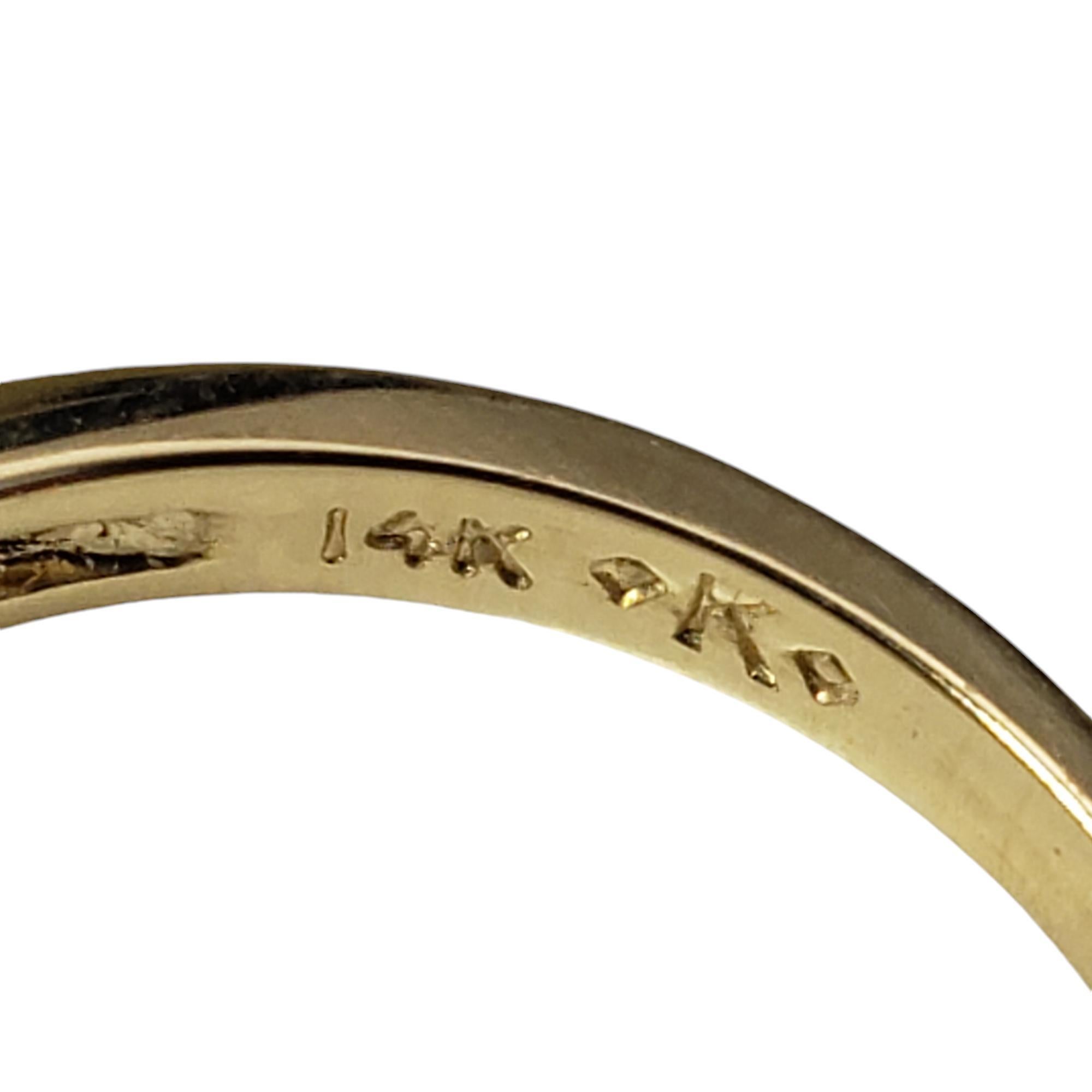 14 Karat Yellow Gold and Diamond Cross Ring Size 6.25 #18953 For Sale 2