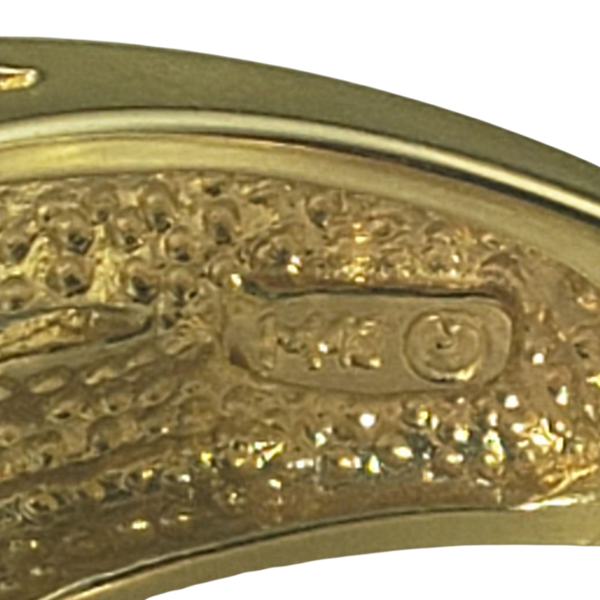 14 Karat Yellow Gold and Diamond Crossover Ring Size 7 #22649 For Sale 1