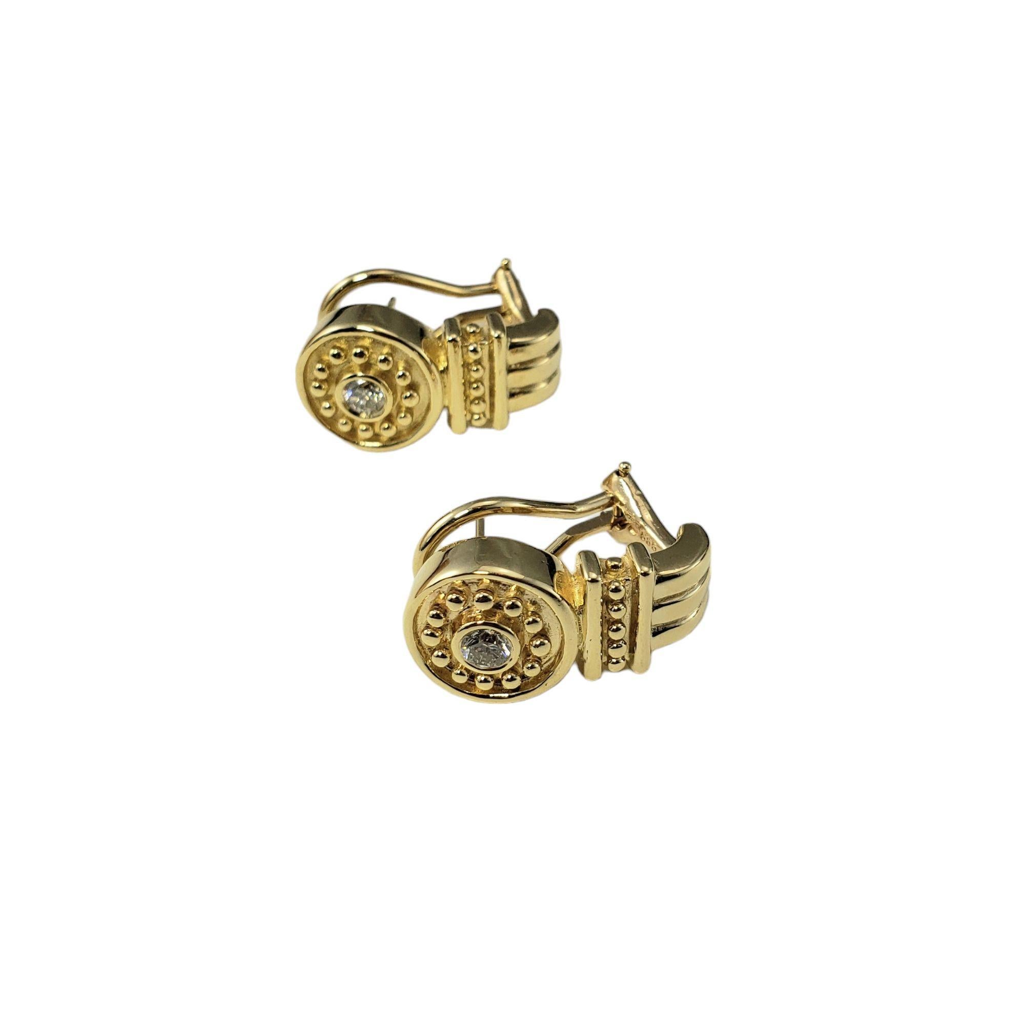 Brilliant Cut 14 Karat Yellow Gold and Diamond Door Knocker Earrings #17515 For Sale