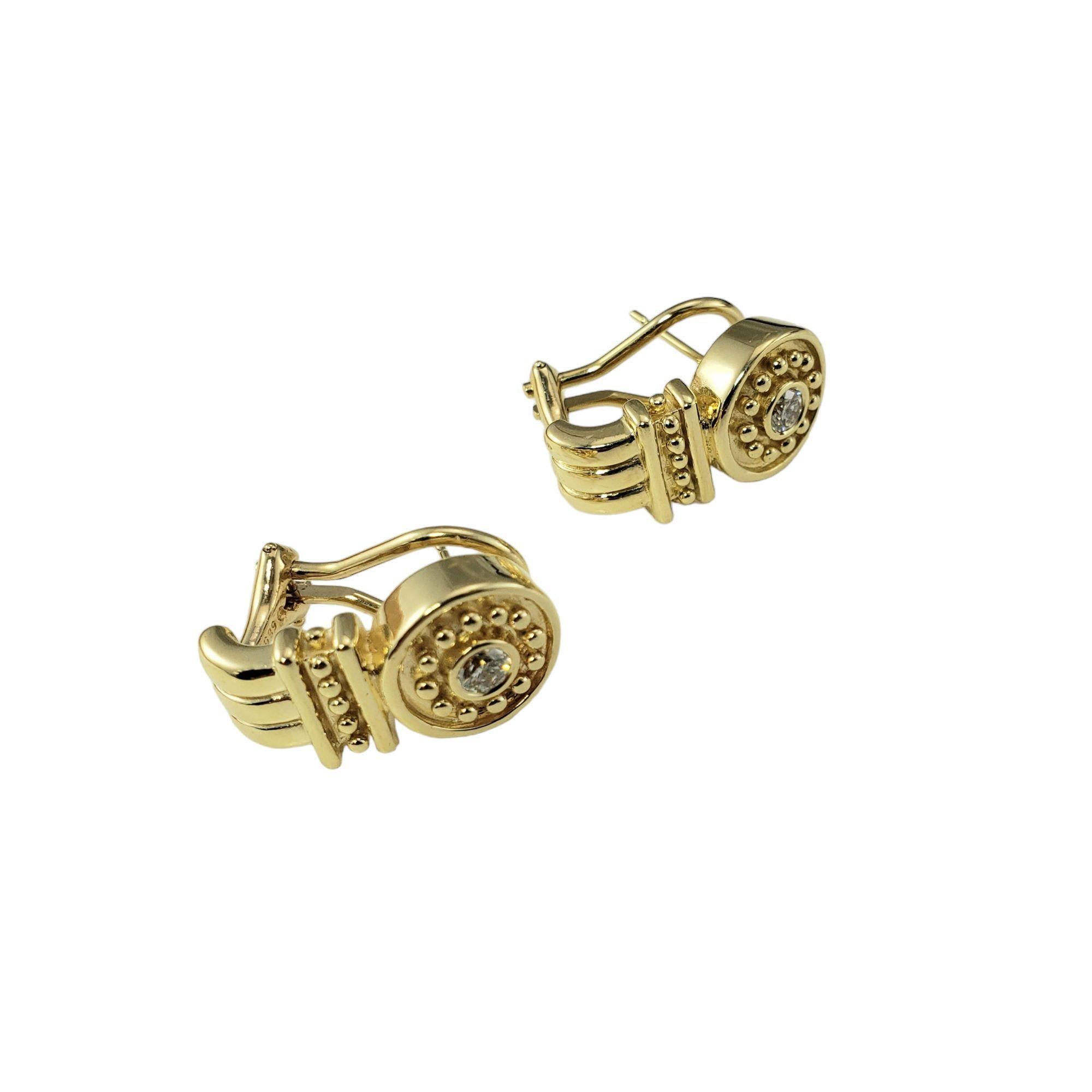 14 Karat Yellow Gold and Diamond Door Knocker Earrings #17515 In Good Condition For Sale In Washington Depot, CT