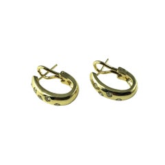 14 Karat Yellow Gold and Diamond Earrings #14975