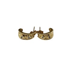 14 Karat Yellow Gold and Diamond Earrings #16622