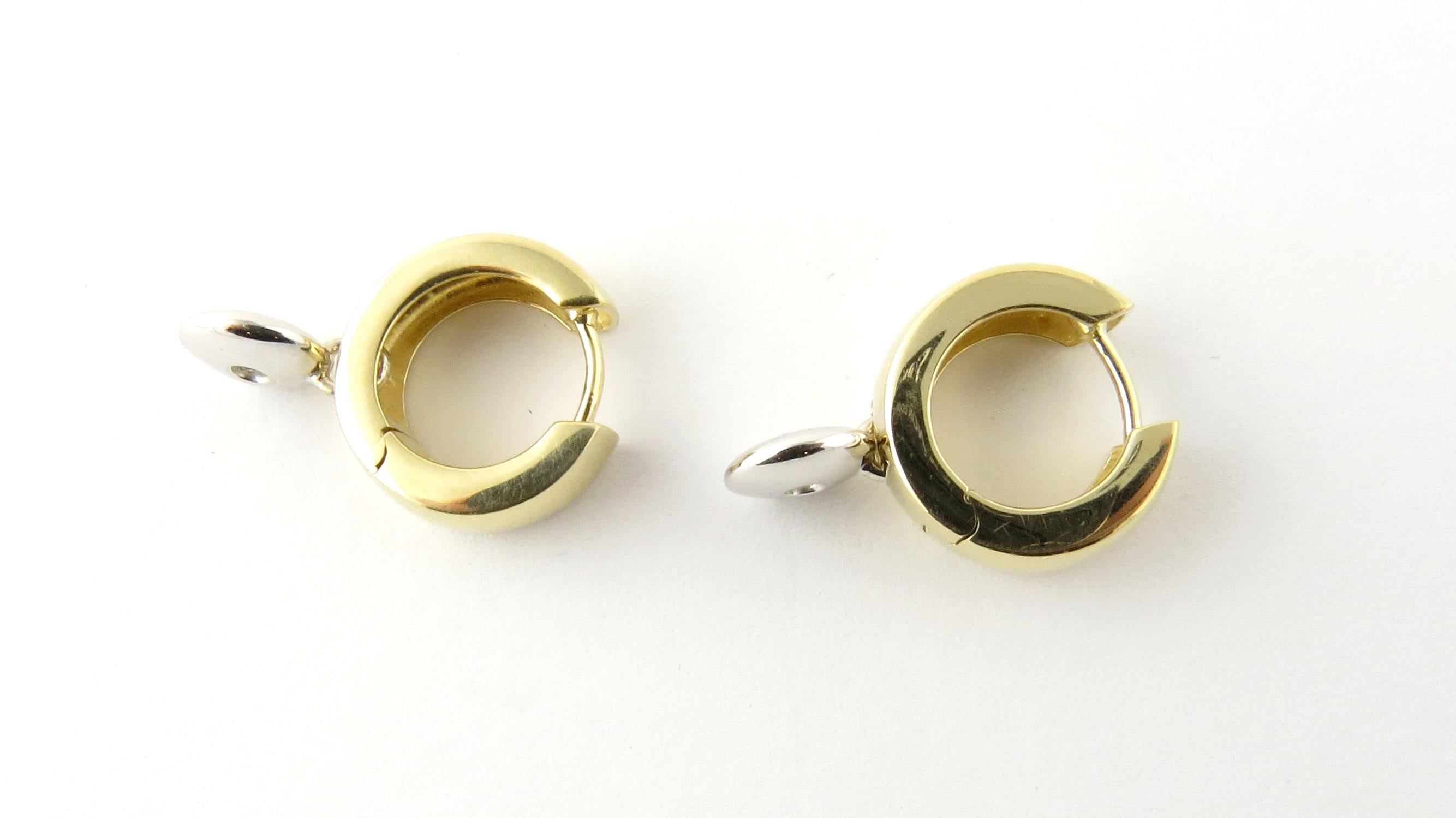 14 Karat Yellow and White Gold and Diamond Earrings 2