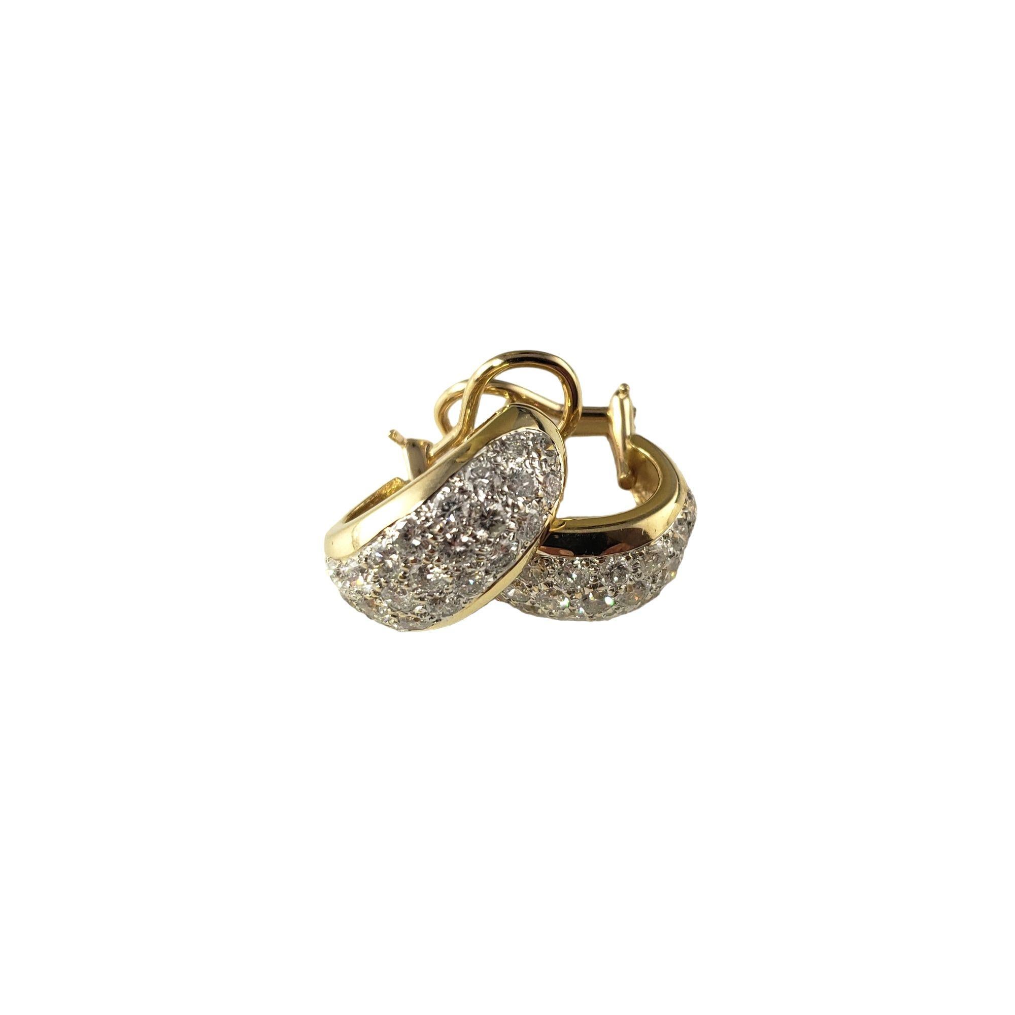 14 Karat Gelbgold und Diamant-Ohrringe #14048 Damen im Angebot