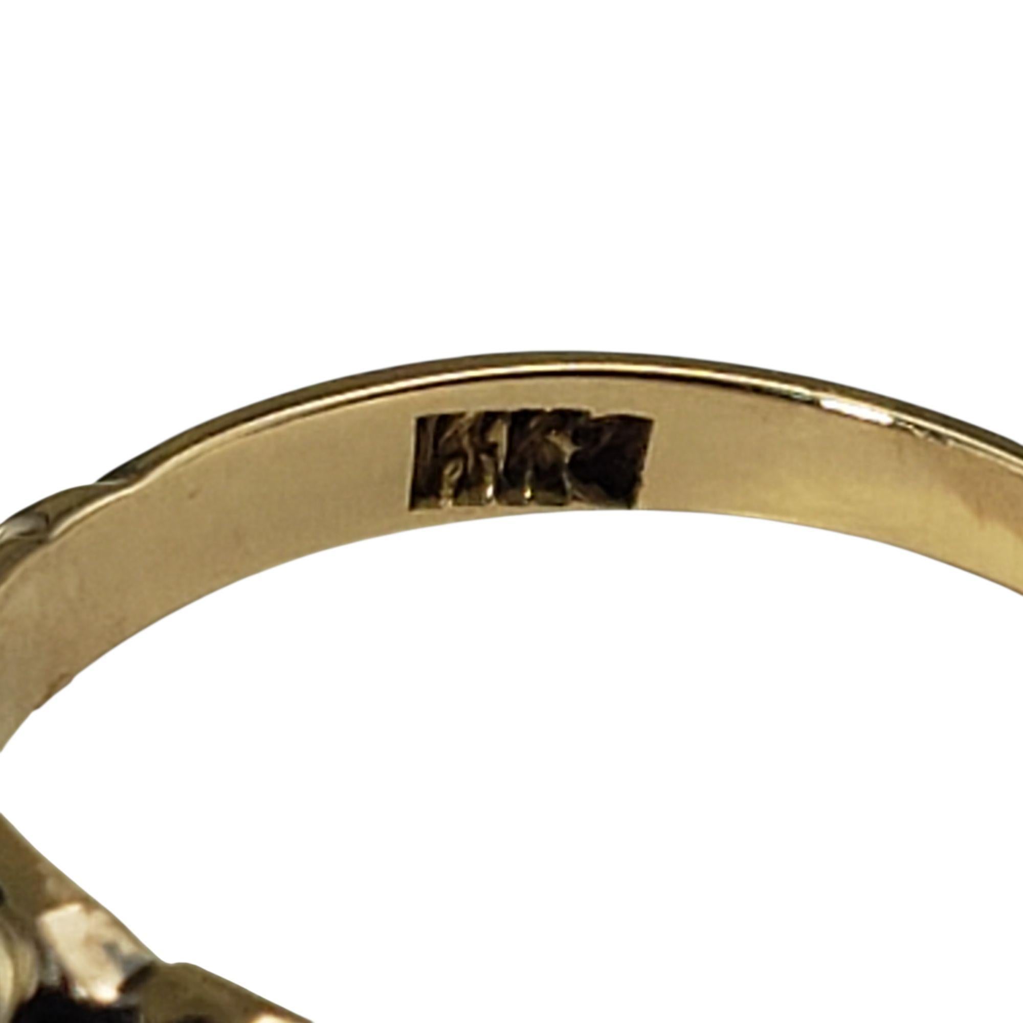 14 Karat Yellow Gold and Diamond Engagement Ring Size 5 #21890 en vente 1